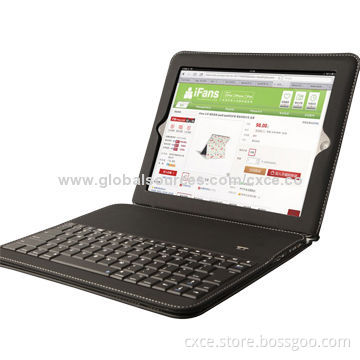 Leather Case with Keyboard, for Tablet PCs, Bluetooth Wireless Connection, LK01